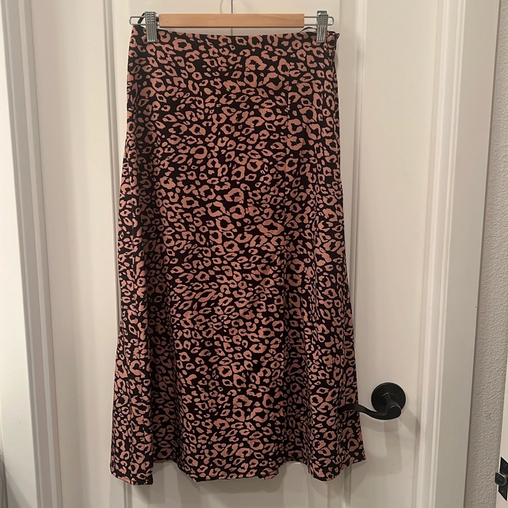 Animal print maxi skirt